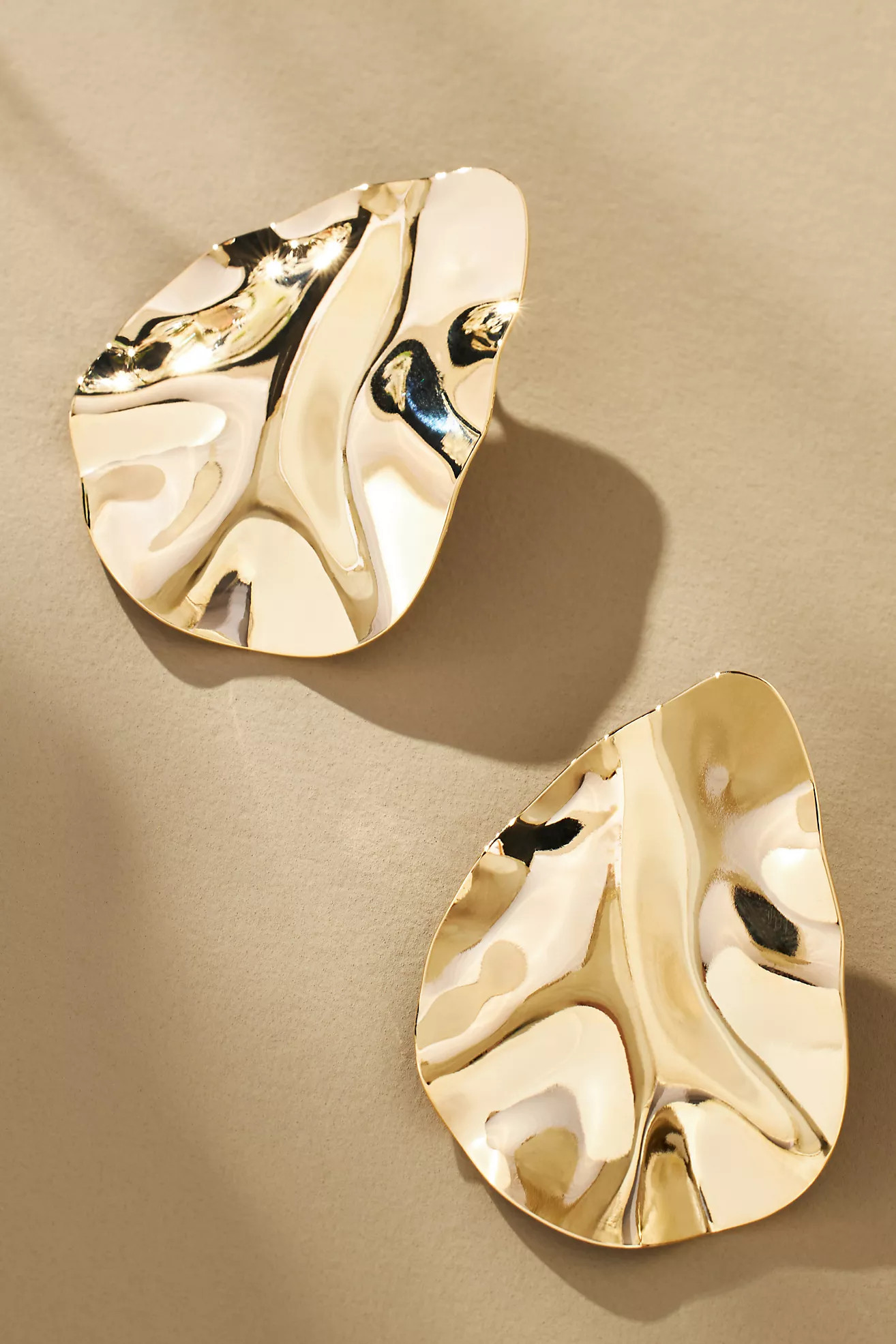 Crinkled Teardrop Post Earrings | Anthropologie (US)