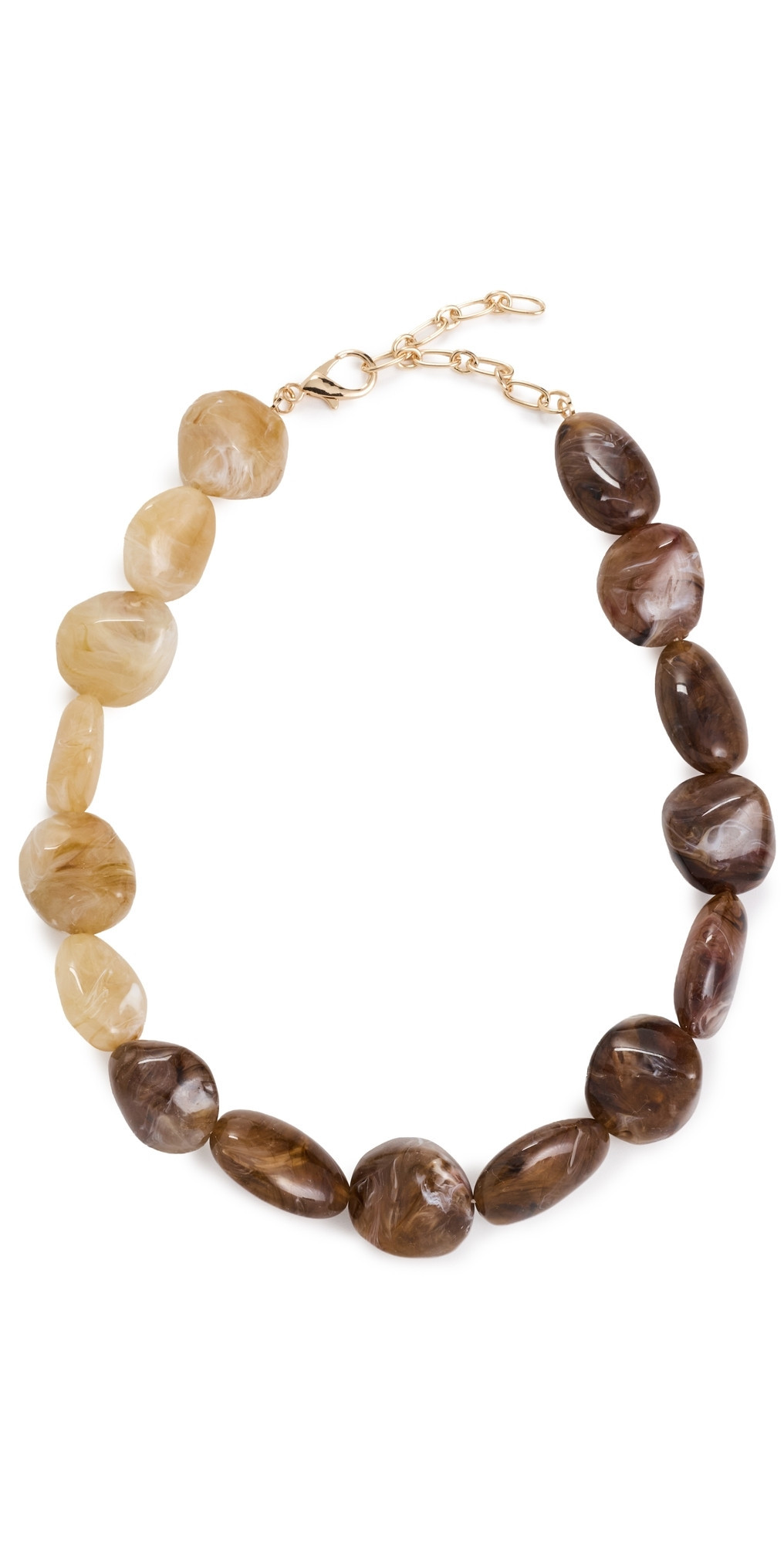By Adina Eden Brown Agate Beaded Necklace Brown One Size | Shopbop