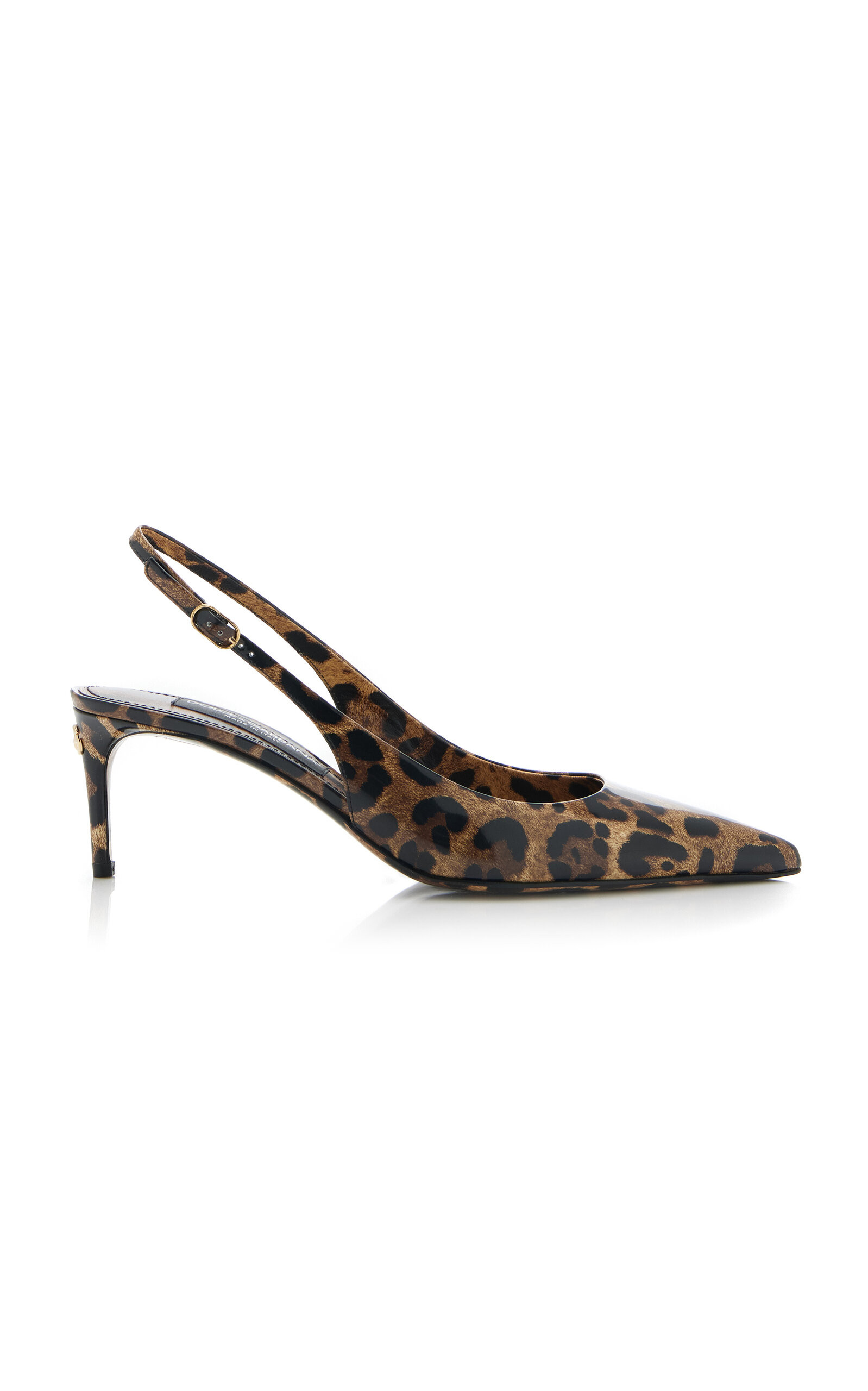 Dolce & Gabbana - Leopard-Print Patent Leather Slingback Pumps - Animal - IT 39 - Moda Operandi | Moda Operandi (Global)