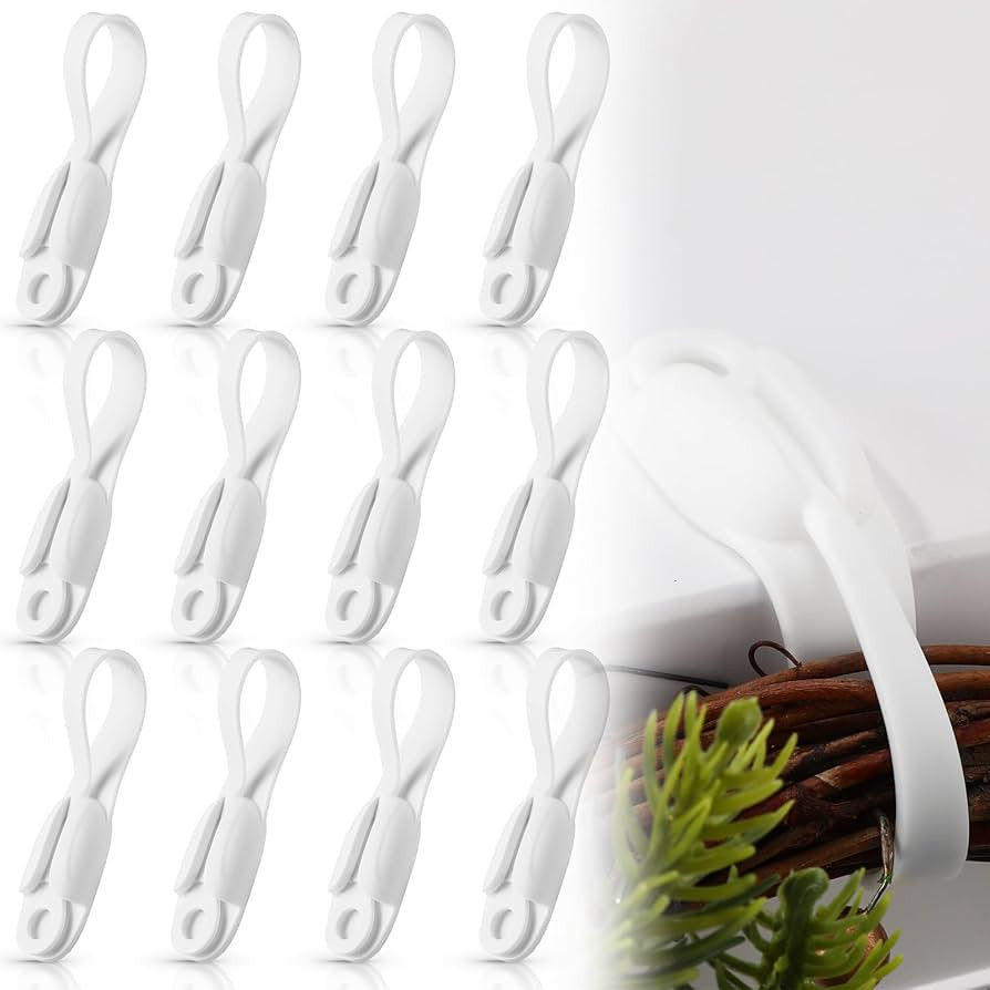 12 Pcs Christmas Garland Hanger for Mantle Cord Bundlers Cord Organizer for Appliances, Self Adhe... | Amazon (US)