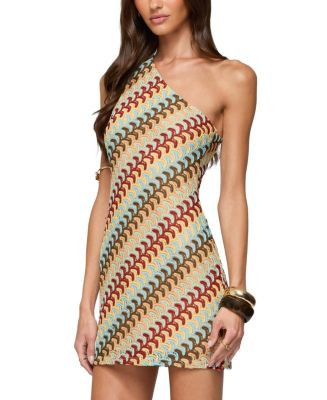Agua Zigzag One Shoulder Mini Dress | Bloomingdale's (US)
