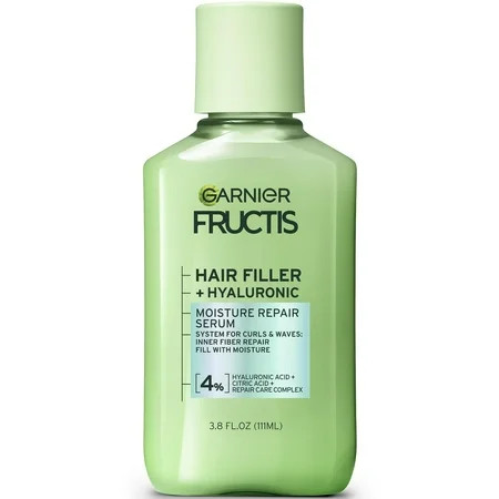 Garnier Fructis Hair Filler Moisture Repair Serum for Curly Wavy Hair with Hyaluronic Acid 3.8 FL OZ 1 Count | Walmart (US)