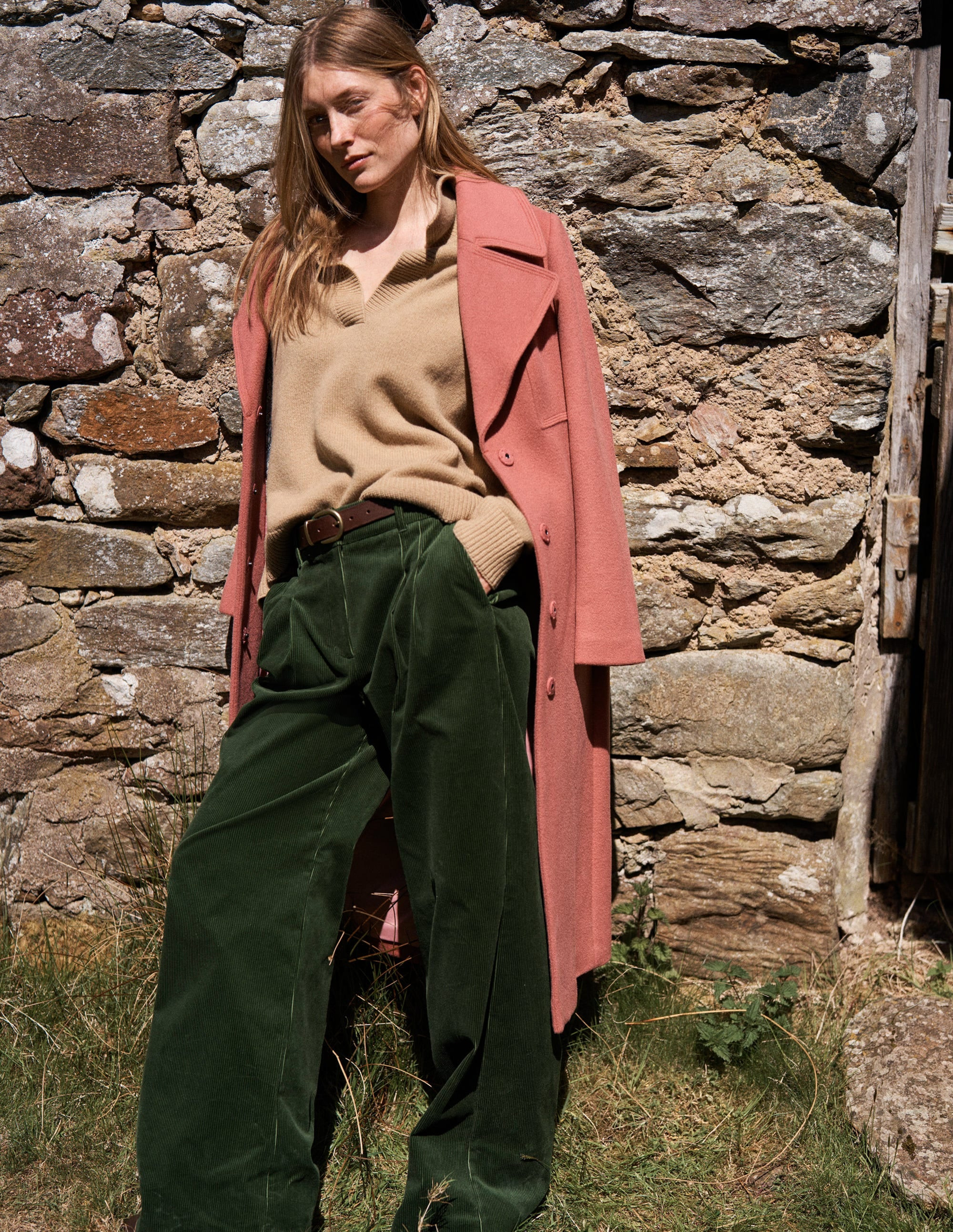 Kensington Cord Trousers-Green Fir | Boden UK