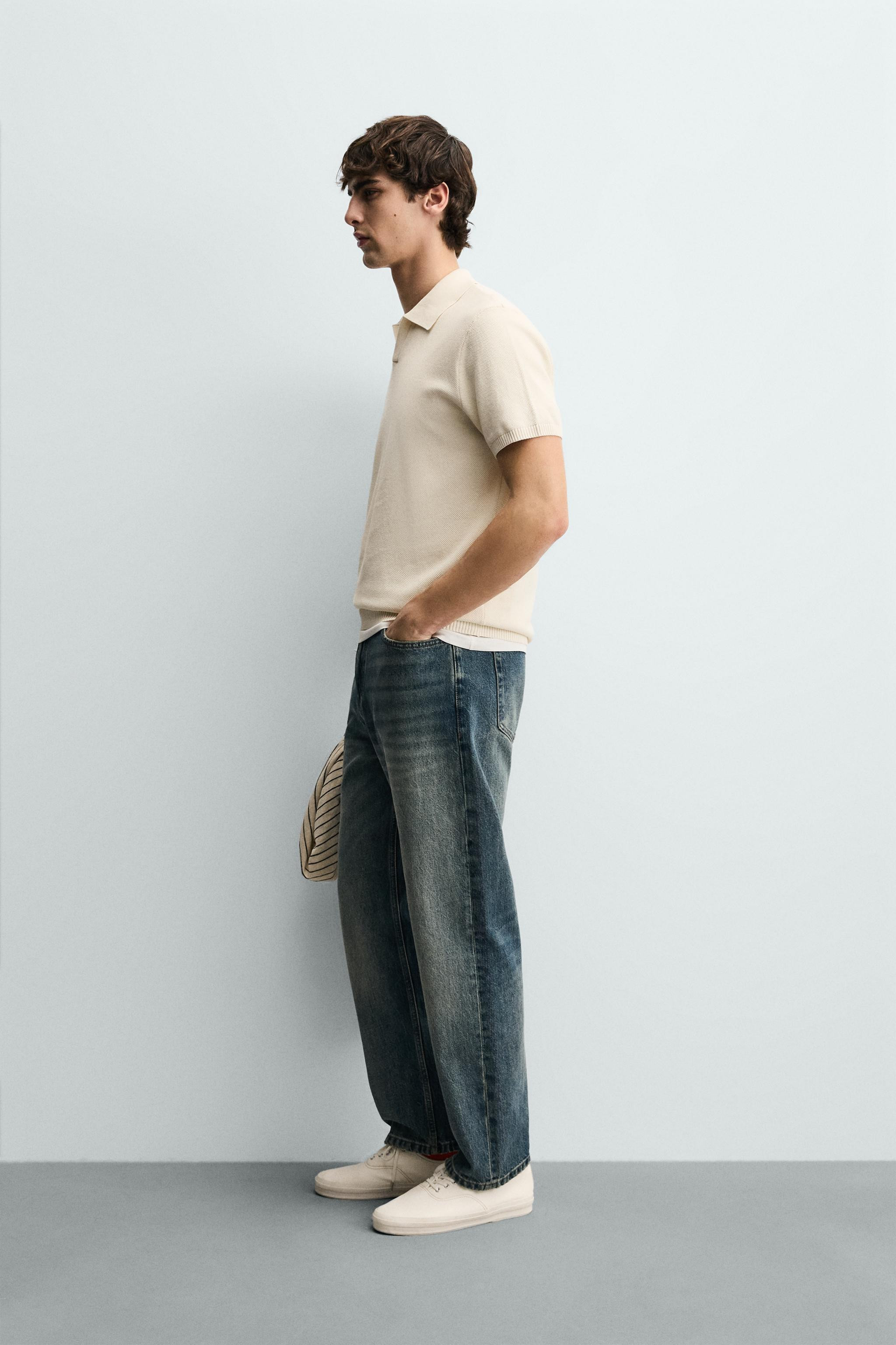 KNIT TEXTURED POLO SHIRT | Zara US