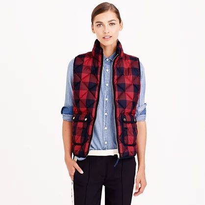 Excursion quilted vest in buffalo check | J.Crew US
