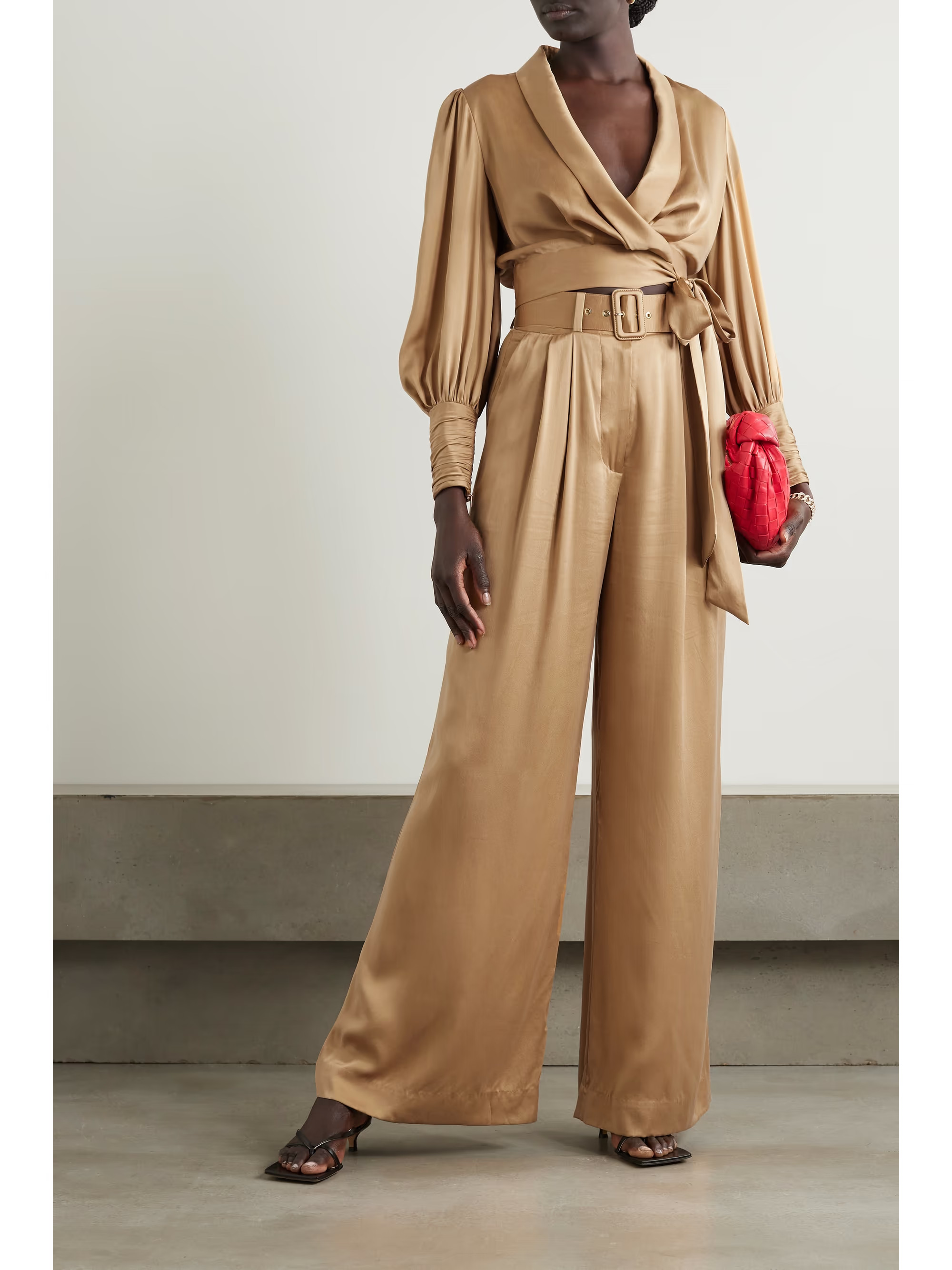 Silk-satin wrap top | NET-A-PORTER (UK & EU)