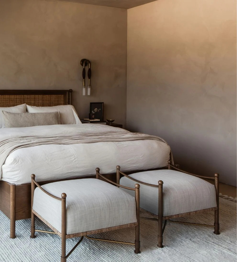 Lilac Upholstered Stool | Le Maé