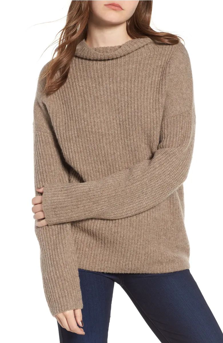 Trouvé Rib Funnel Neck Sweater | Nordstrom