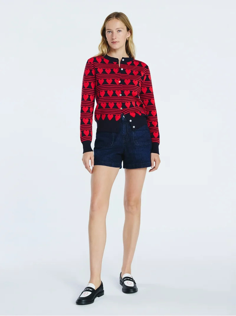 Free Assembly Women's and Women's Plus Patch Pocket Denim Shorts, 4" Inseam, Sizes 0-28W | Walmart (US)
