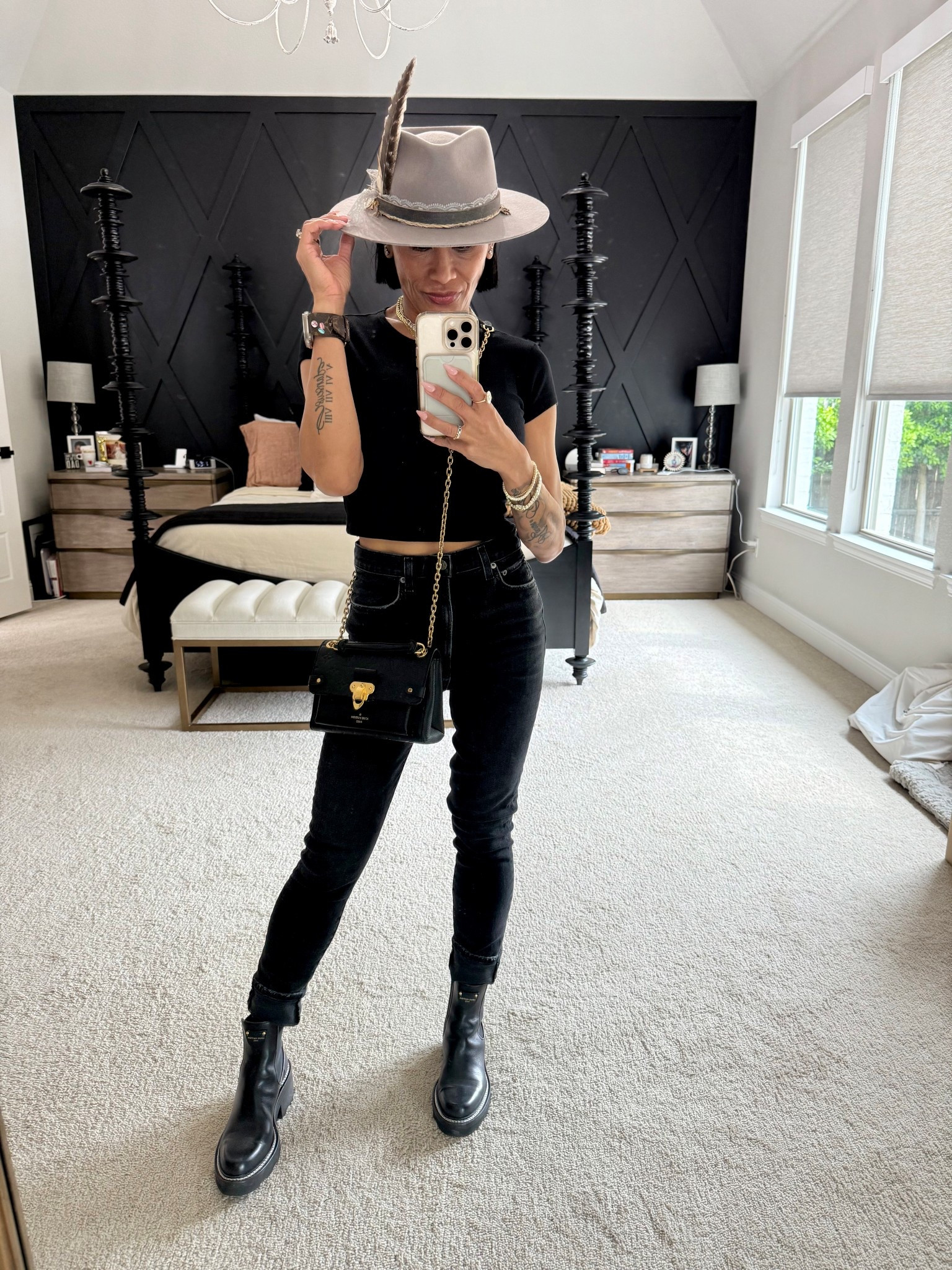 🖤🖤🖤 The hat is a custom made hat but I tagged one similar. 

#LTKStyleTip