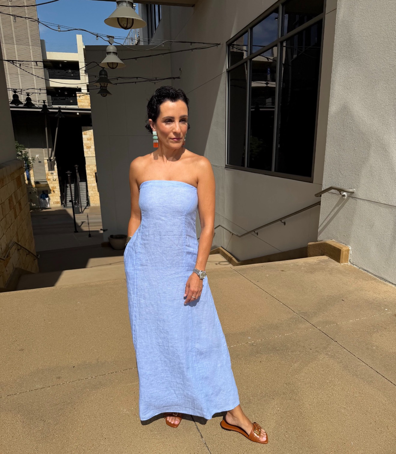 One of my favorite styling tricks is giving warm-weather pieces a second life for fall. This European linen maxi gets a completely different feel when paired with richer accessories, a lightweight layer, or a beautiful scarf.

The key to a versatile wardrobe is choosing pieces that can transition with you through the seasons instead of only living in one part of your closet.

The sandals in this photo are sold out, so I linked a similar pair with the same simple, timeless look.

linen maxi dress, fall transition outfits, European linen, strapless dress, capsule wardrobe, seasonal styling, fall fashion ideas, timeless style, elegant outfits, wardrobe versatility, women over 50 style, Style with Eugenia 

 #LTKgrwm #LTKootd #LTKOver40