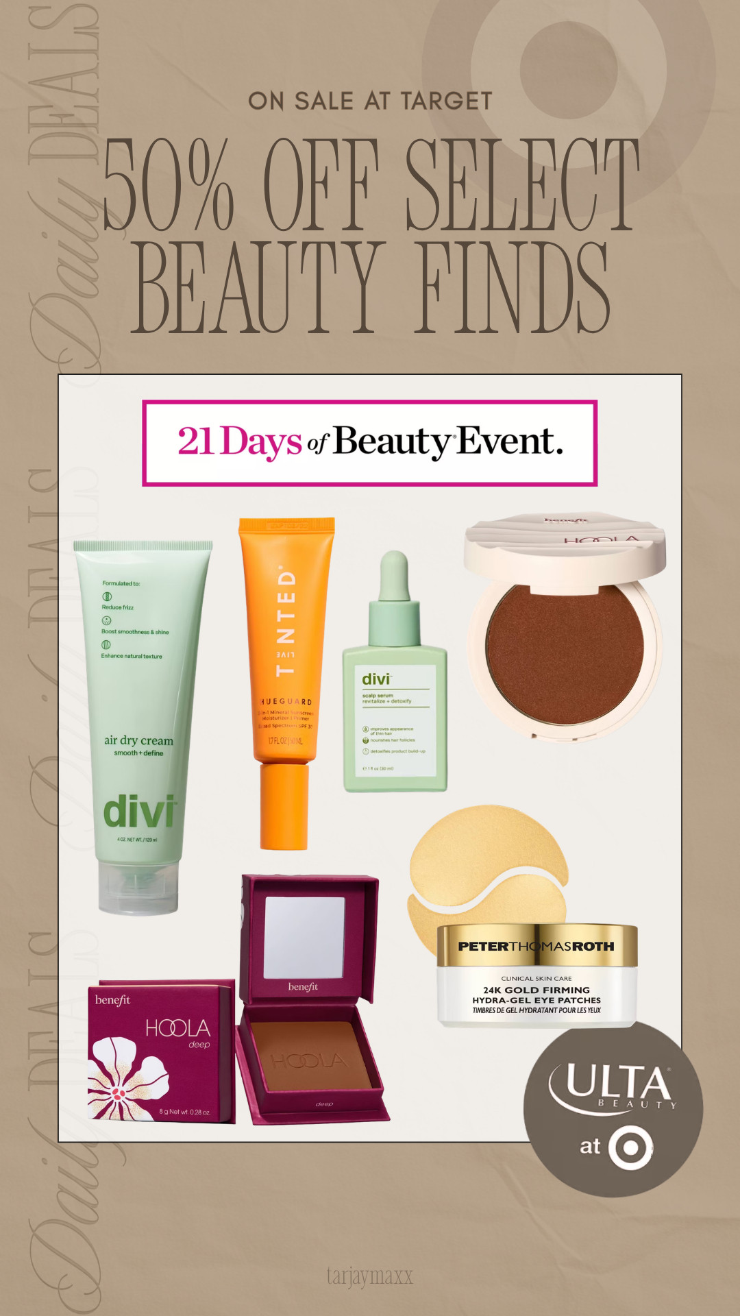 50% off Benefit, Divi, Peter Thomas Roth & Live Tinted at Target today… literally the best time to stock up on your everyday beauty faves before it’s gone.
spring outfits 2026, easter dress women, easter outfits women, date night outfits, vacation outfits beach, spring dresses, easter basket ideas, plus size fashion, work outfits, business casual workwear, target beauty deals, ulta beauty at target, benefit cosmetics, peter thomas roth, divi hair serum, live tinted, skincare sale, makeup sale, beauty deals, self care essentials 

 #LTKmorningroutine #LTKselfcare #LTKBeauty