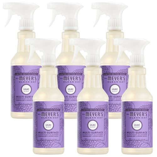 MRS. MEYER'S CLEAN DAY Multi-Surface Everyday Cleaner, Limited Edition Lilac Scent, Removes Dirt & Freshens Surfaces, 16 FL OZ Spray Bottle (Pack of 6) | Amazon (US)