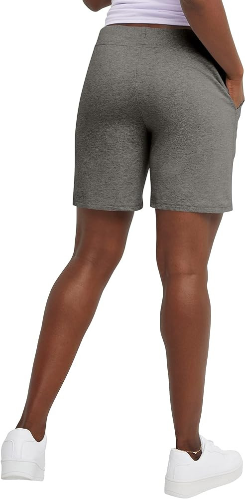 Women's Jersey Pocket Shorts, Drawstring Cotton Jersey Shorts, 7" Inseam | Amazon (US)