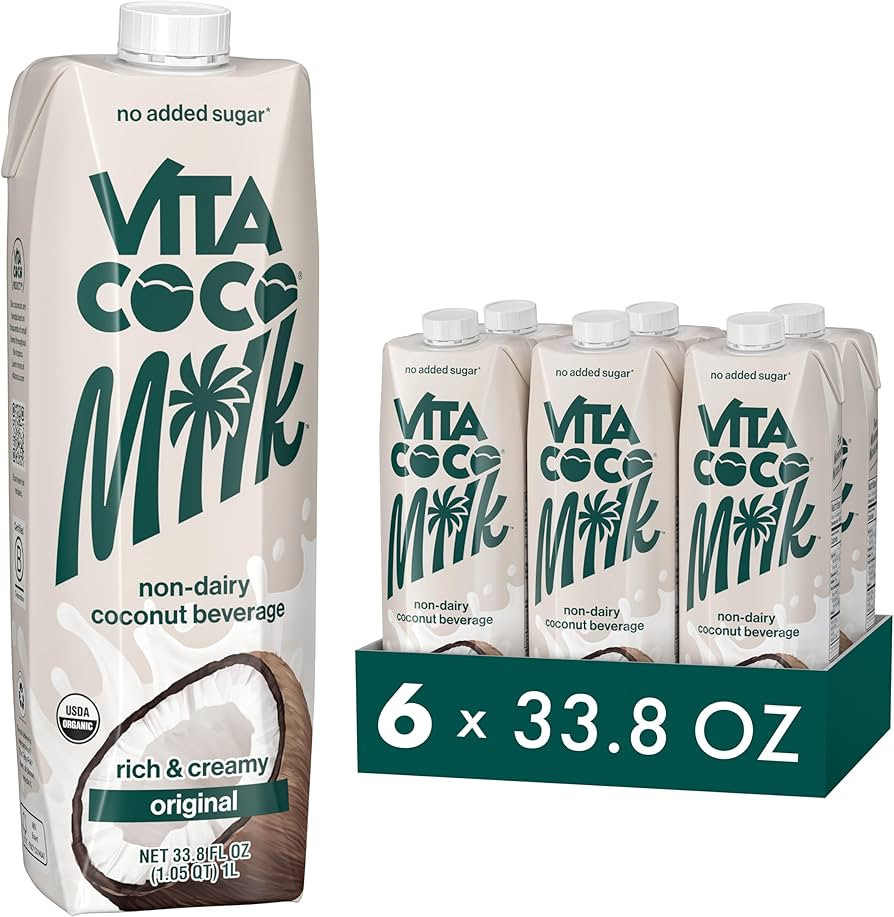 Vita Coco Original Organic Coconut Milk, Plant Based, Dairy Free Milk Alternative - Gluten Free, ... | Amazon (US)
