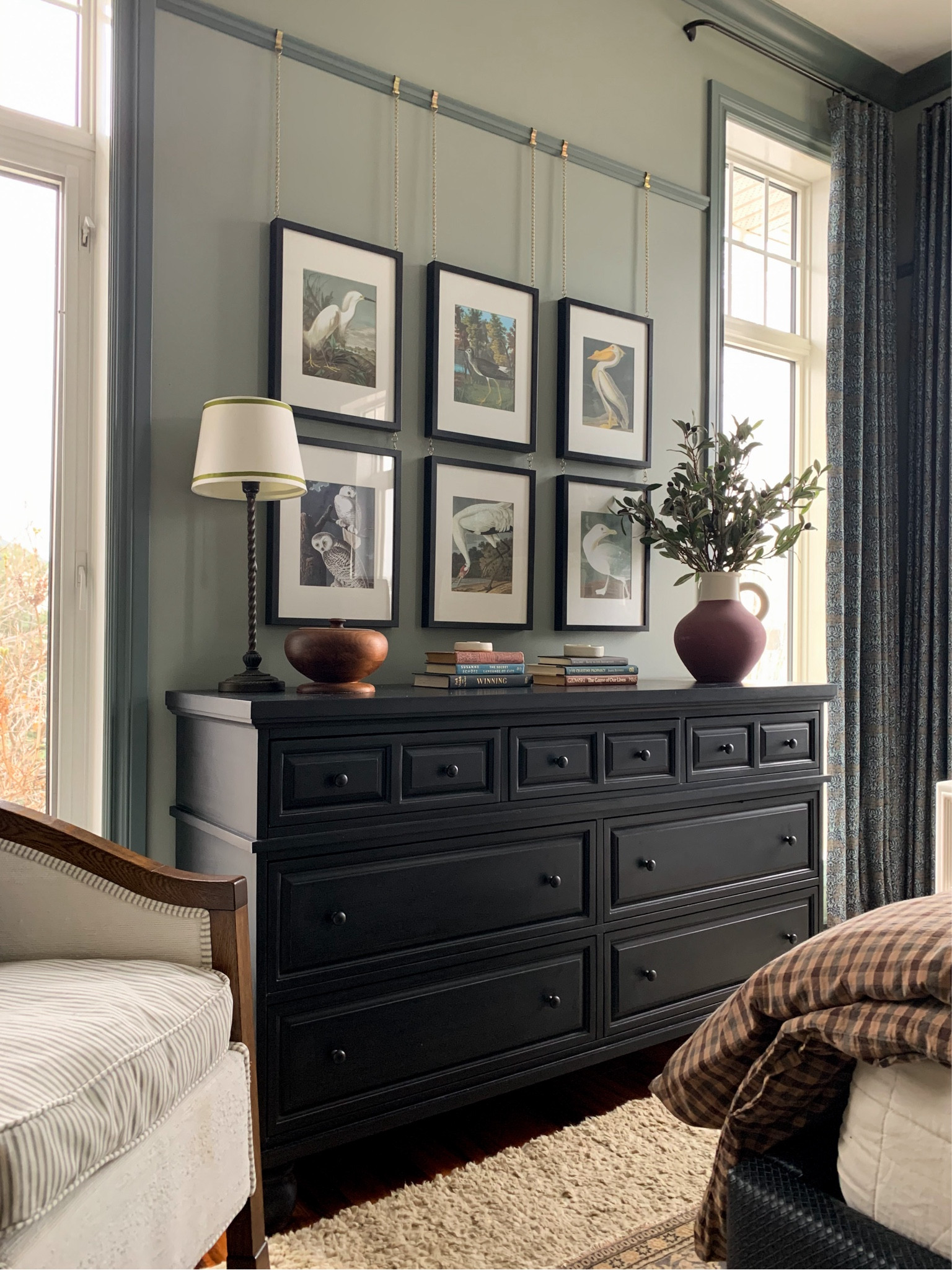 Picture rail supplies for gallery wall 