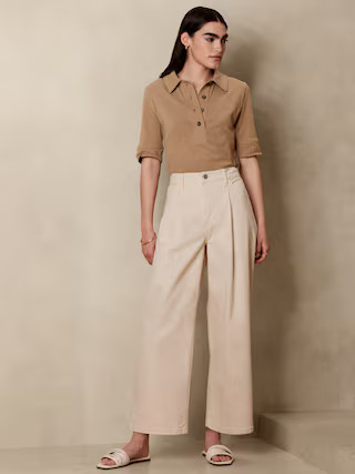 High-Rise Wide-Leg Cropped Jean | Banana Republic Factory