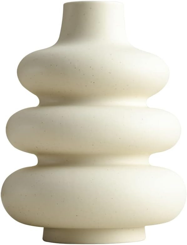 Donut Shaped Large Ceramic Vase, Nordic Ornament Vases for Living Room, Bookshelves, Tables, Entr... | Amazon (US)