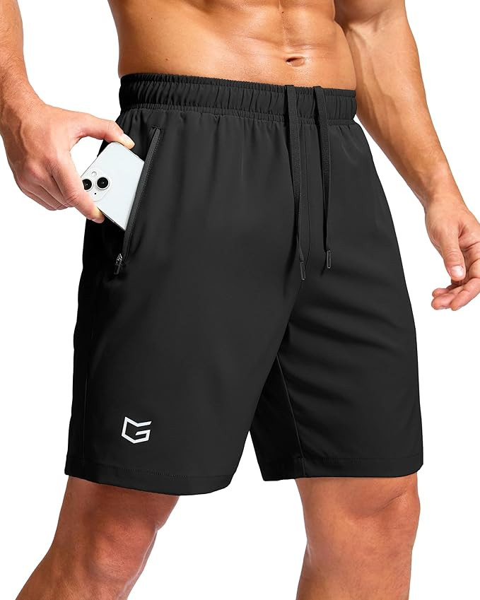 G Gradual Men's Athletic Running Shorts with Zipper Pockets Quick Dry 7"/ 5"/ 9" Workout Gym Shor... | Amazon (US)