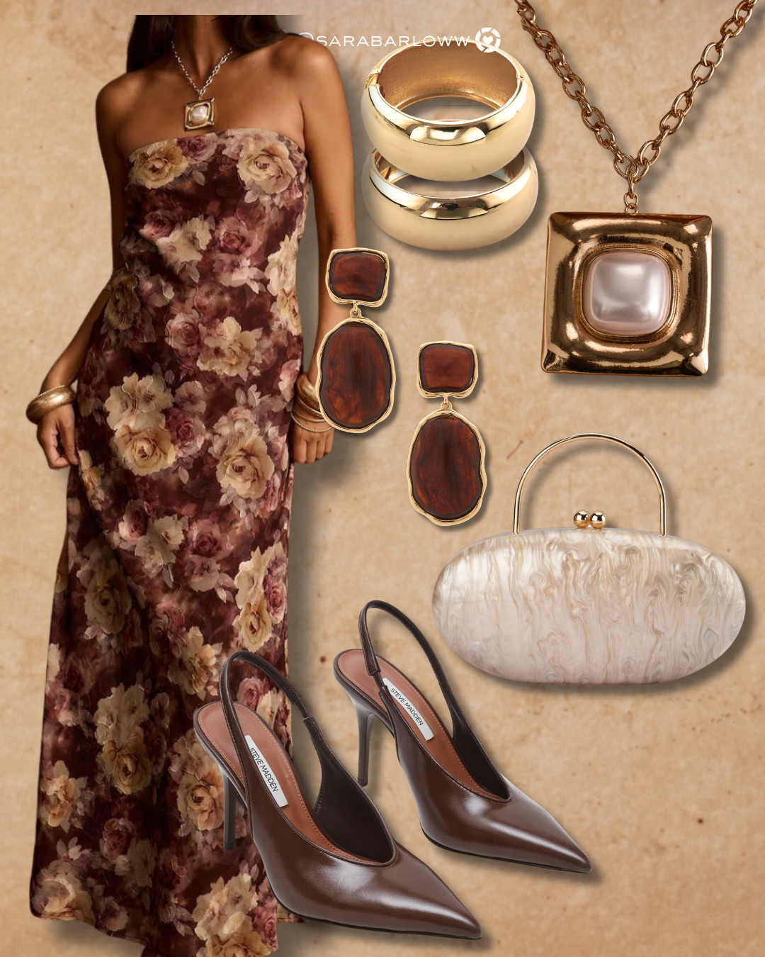 nothing beats a gorgeous floral look for a a wedding guest! i'm loving this deep neutral fall look for a special day this fall!  

 #LTKootd #LTKSeasonal #LTKWedding