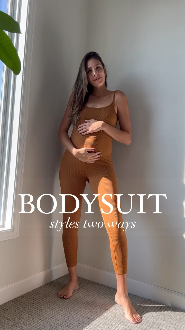 Love this bodysuit and comfortable it’s 🤎 Bump style, pregnant, mom outfit, mom style 
#LTKVideo #LTKfindsunder50

#LTKbump #LTKfamily #LTKstyletip