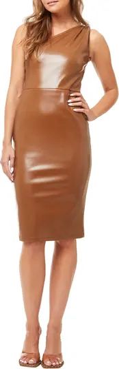 Linette One-Shoulder Faux Leather Cocktail Dress | Nordstrom Rack