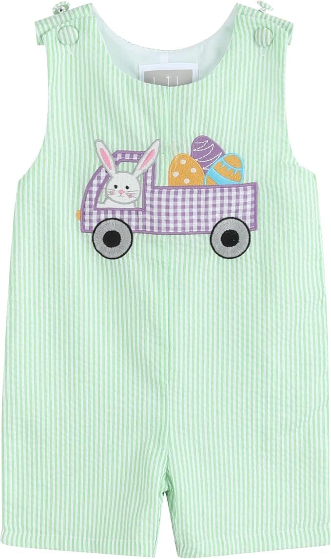 Boys Baby and Toddler Easter Bunny Shortalls | Amazon (US)