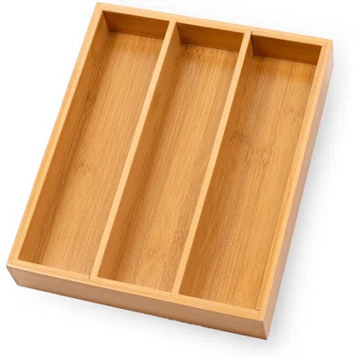 Silverware Organizer Bamboo Kitchen Drawer Organizer Kitchen Utensil Organizer, Flatware Organizer Tray For Kitchen, Flatware, Utensils | Wayfair North America