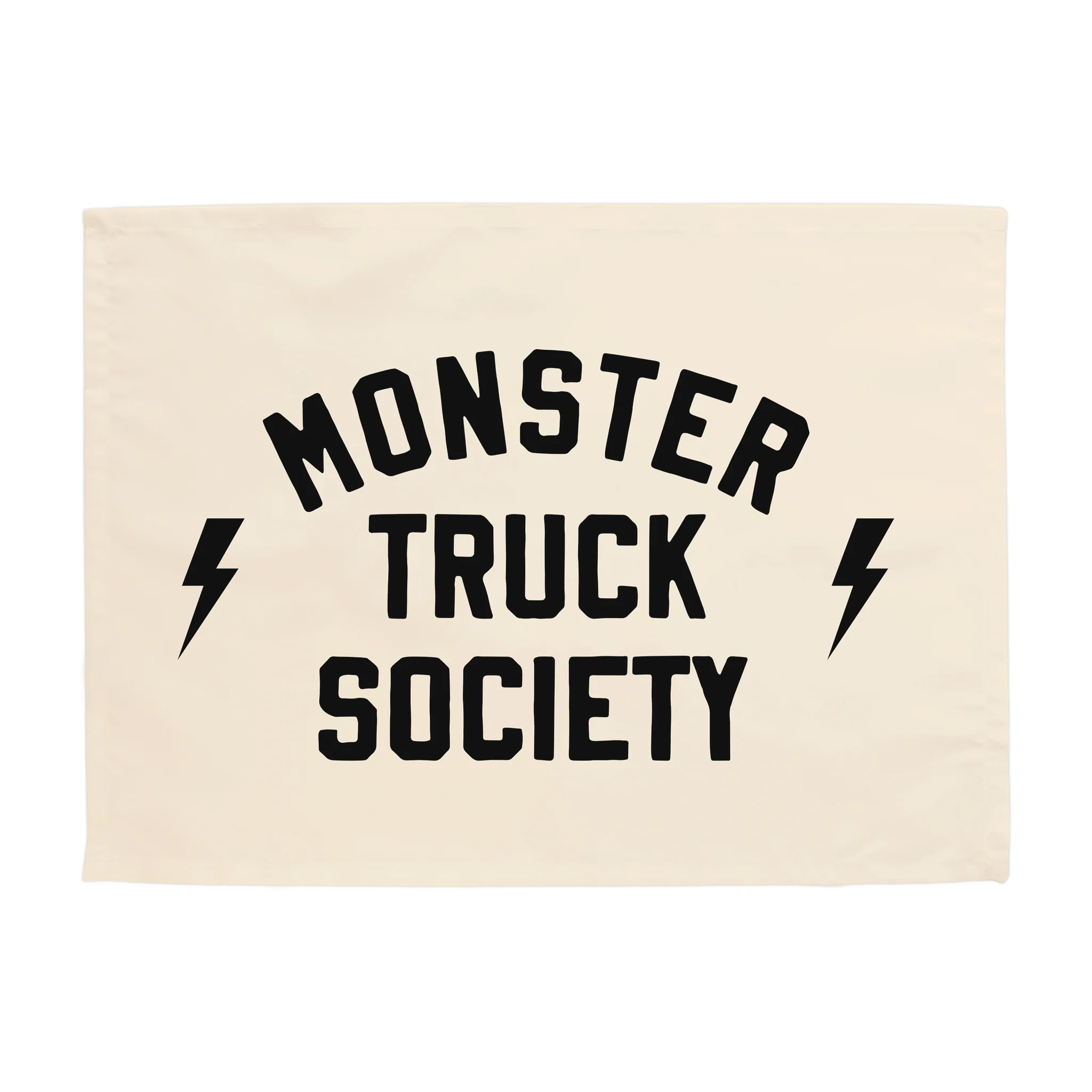 Monster Truck Society Banner - Hunny Prints x @jassn2 {Natural + Black} | Hunny Prints