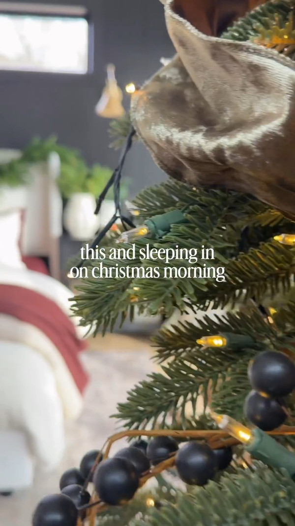 Cozier than ever with my Quince bedding layered for the holidays.