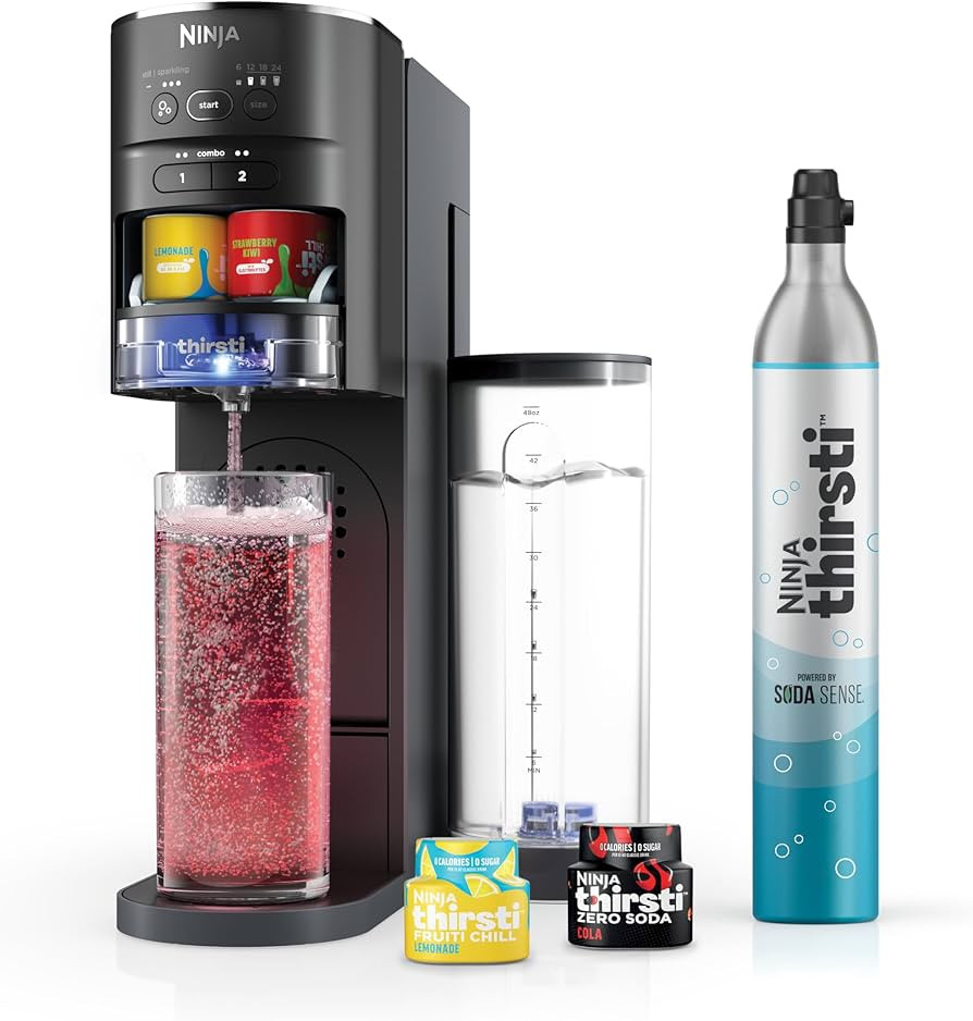 Ninja Thirsti Drink System, Soda Maker, Create Unique Sparkling & Still Drinks, Personalize Size ... | Amazon (US)