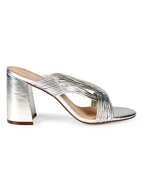 Saks Fifth Avenue Rapid Metallic Block-Heel Sandals on SALE | Saks OFF 5TH | Saks Fifth Avenue OFF 5TH