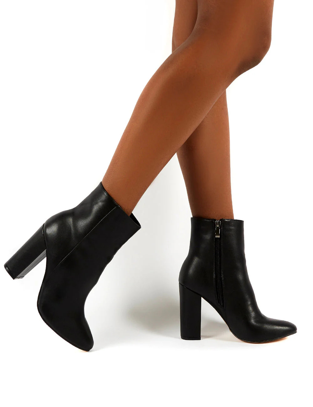 Presley Ankle Boots in Black PU | Public Desire (US & CA)