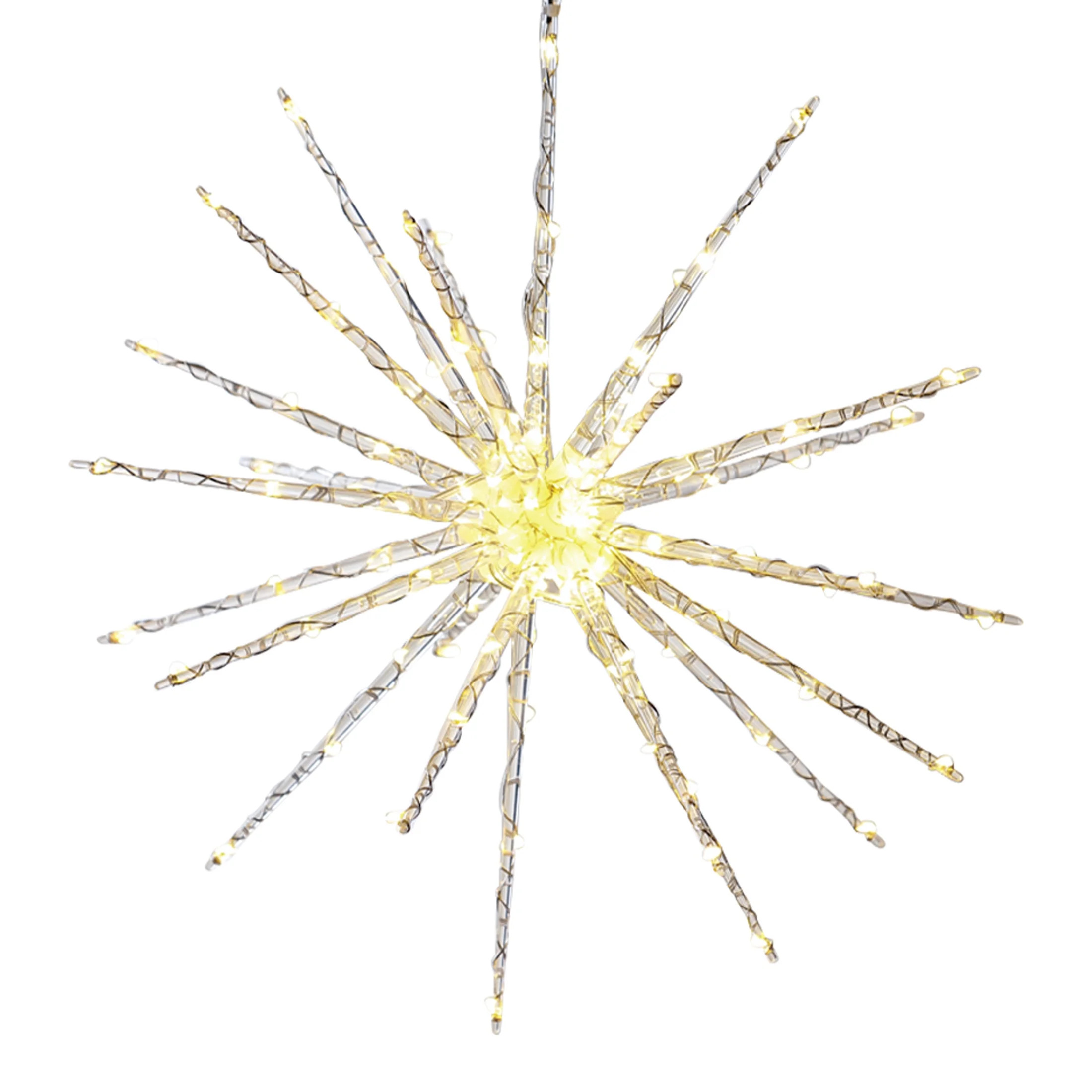 Indoor/Outdoor Battery-Operated Light-Up Starburst Sphere Christmas Decoration with 78 LED Lights... | Walmart (US)