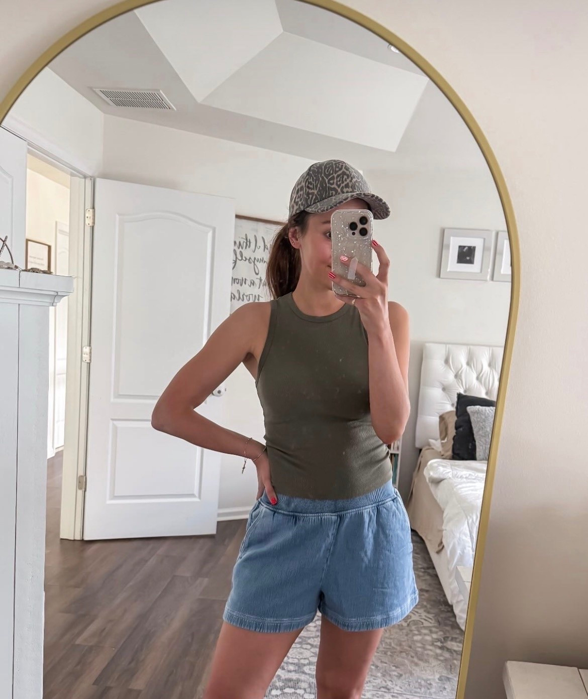 Summer outfit with pull on denim shorts + ribbed tank top

#LTKmomlife #LTKootd #LTKSeasonal