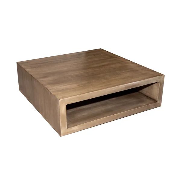 Crowson Solid Wood Floor Shelf Coffee Table with Storage | Wayfair North America