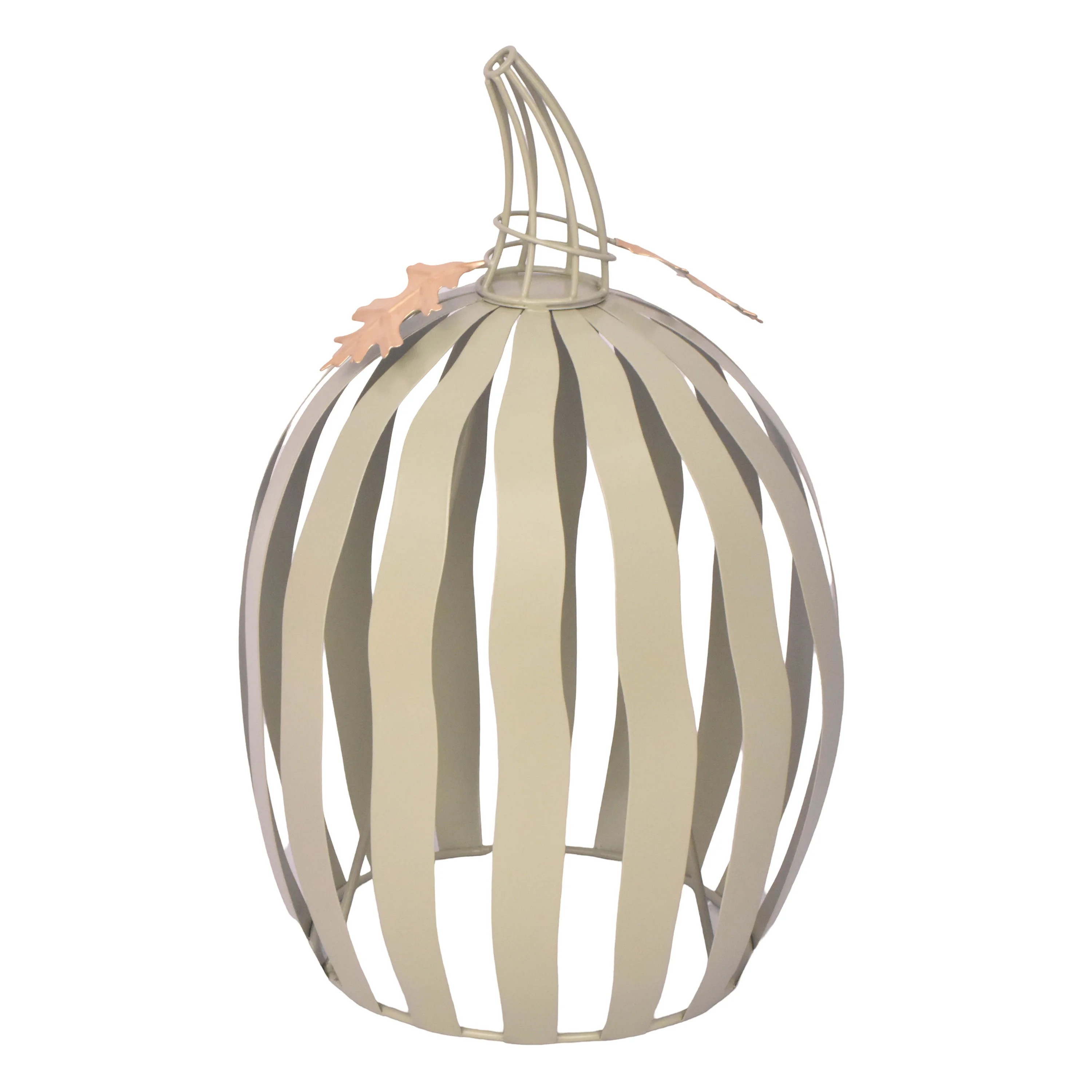 Harvest Green Metal Pumpkin Decoration, 14.5", by Way To Celebrate | Walmart (US)