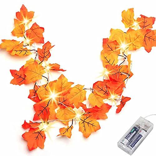 Thanksgiving Decorations Lighted Fall Garland, Thanksgiving Decor Halloween String Lights 8.2 Fee... | Amazon (US)