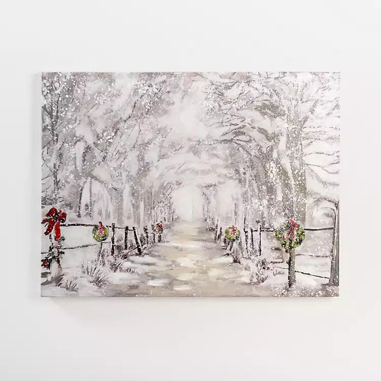 Snowy Drive Canvas Art Print | Kirkland's Home