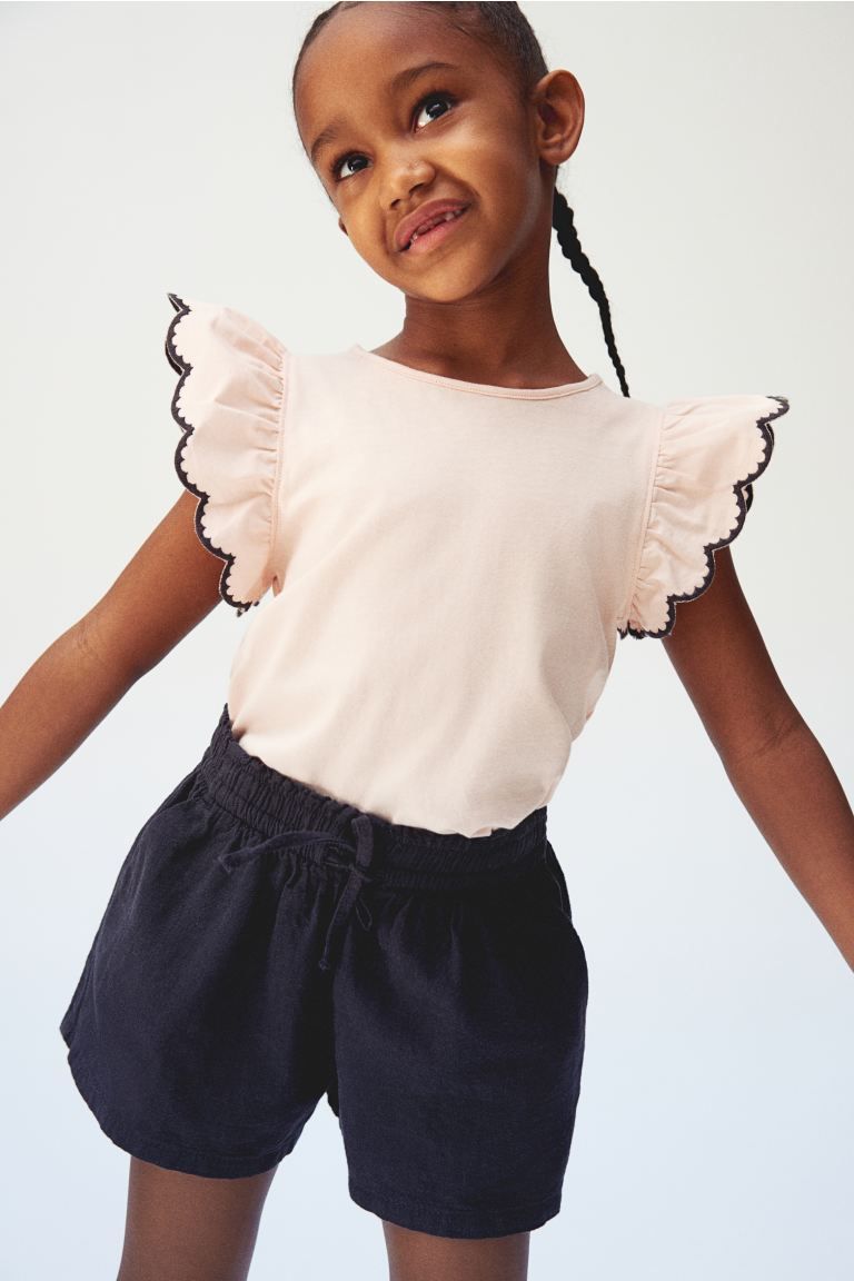 Jersey Top with Eyelet Embroidery | H&M (US + CA)