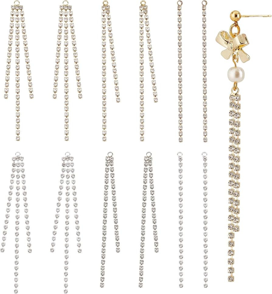 SUNNYCLUE 1 Box 24Pcs 3 Style Chain Earring Findings Drop Earring Charms Dangle Earring Charm Shi... | Amazon (US)