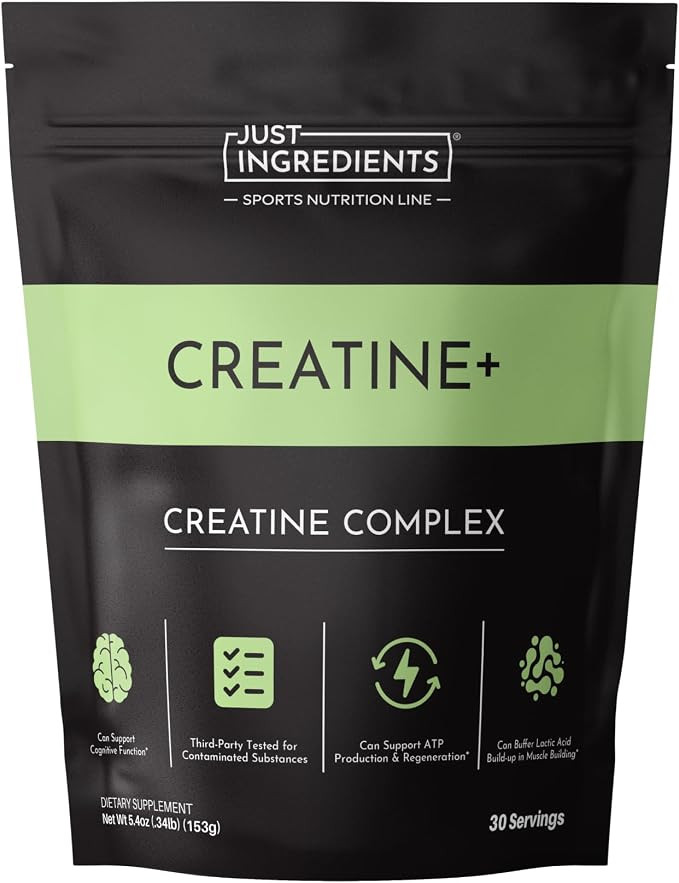 JUST INGREDIENTS Creatine Monohydrate Powder with Rejen Fulvic Mineral Complex - Supports Muscle ... | Amazon (US)