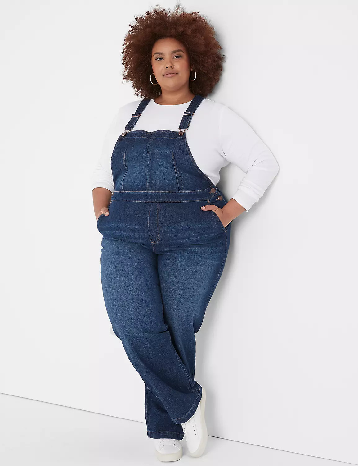 Relaxed Straight Leg Denim Overall | LaneBryant | Lane Bryant (US)