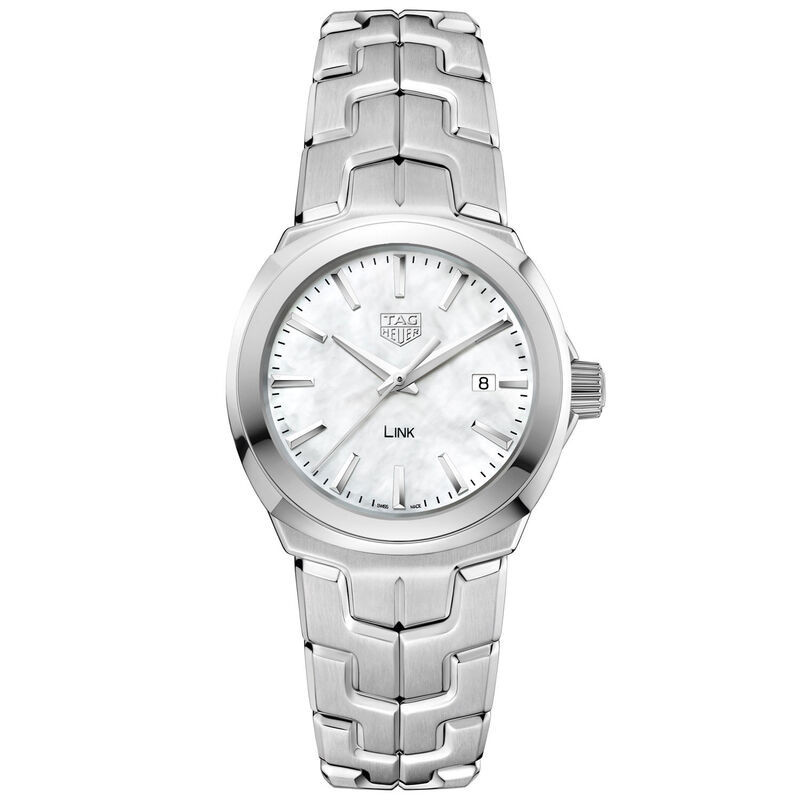 TAG Heuer Link Quartz Ladies Mother of Pearl Steel Watch | Ben Bridge Jeweler