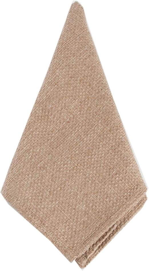 Fennco Styles Ellison Basket Weave Faux Burlap Napkin, Set of 4 (Natural) | Amazon (US)