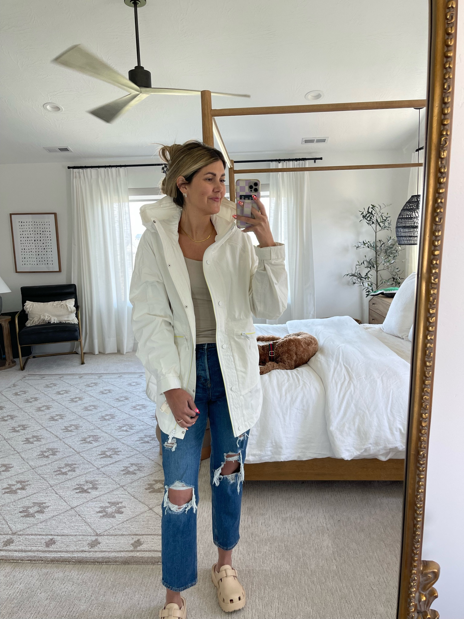 Cutest rain jacket perfect for our upcoming trip to Ireland! I’m normally a medium, but went with a small in the jacket because reviews said it’s oversized! Fits perfect! And these clogs will be worn all summer long! So comfy! 

#LTKshoecrush #LTKfit