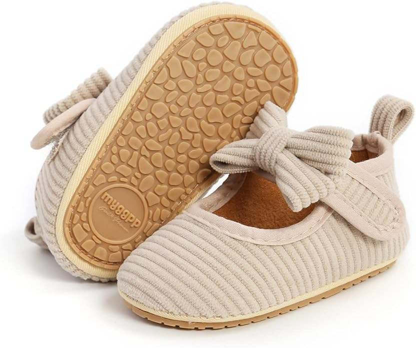 LAFEGEN Baby Girl Mary Jane Flat Shoes Non-Slip Soft Sole Bowknot Wedding School Dress Shoes Todd... | Amazon (US)