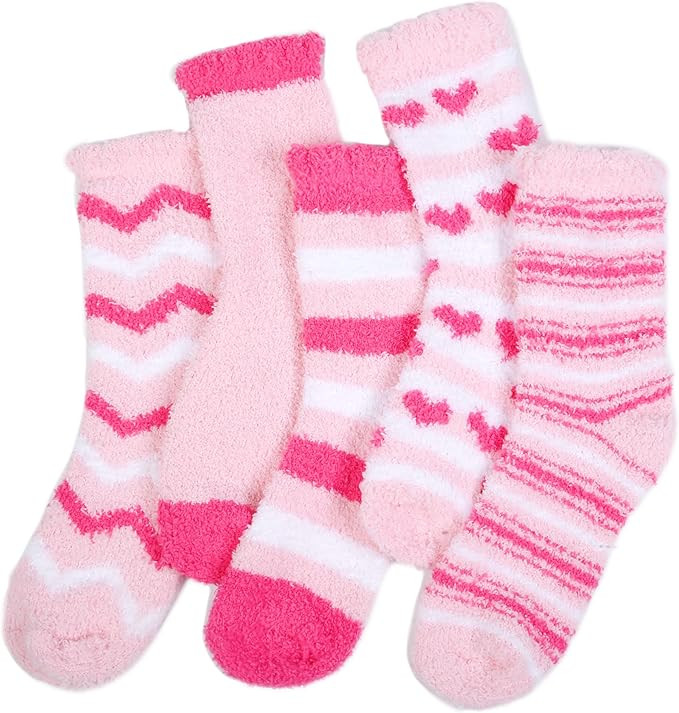 Fuzzy Socks for Women Pink Valentine‘s Day Gifts for Her Accessories, Warm Cozy Plush Women Lov... | Amazon (US)