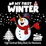 My First Winter, High Contrast Baby Book for Newborns, 0-12 Months: Black and White Baby Book from B | Amazon (US)