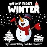 My First Winter, High Contrast Baby Book for Newborns, 0-12 Months: Black and White Baby Book from B | Amazon (US)